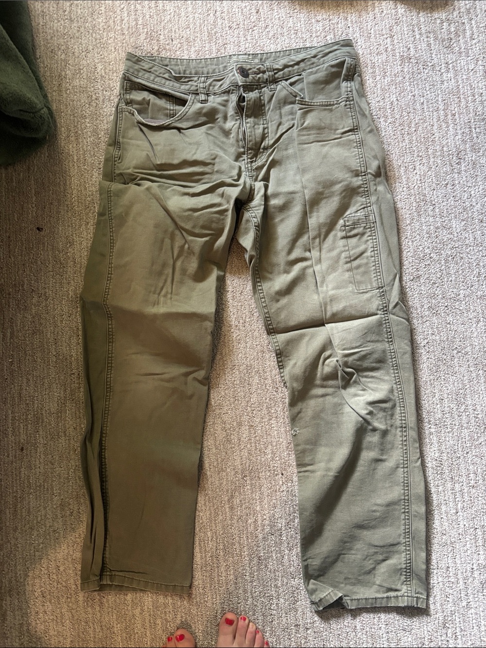 Men's Olive Green straight Pants 32